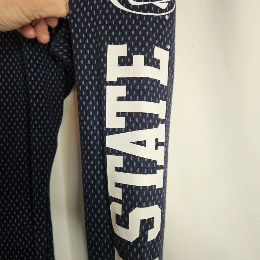 Nike Penn State Nittany Lions Women Navy Blue Dotted‎ Athletic Leggings PSU